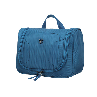 Несессер TORBER,  дорожный, синий, полиэстер, 27х11х22 см