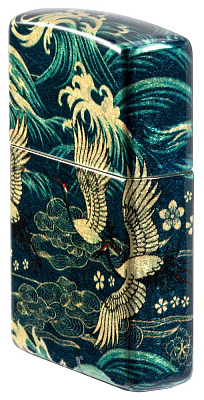 Зажигалка ZIPPO Eastern с покрытием 540 Tumbled Brass, латунь/сталь, зеленая, 38x13x57 мм