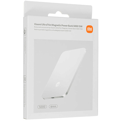 Беспроводной магнитный ПЗУ Xiaomi UltraThin Magnetic Power Bank 5000 15W, черный