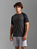 Футболка спортивная унисекс Vortex, черная с темно-серым - Фото 5