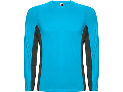 Футболка с длинным рукавом Shanghai мужская (Бирюзовый/графитовый)