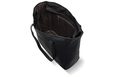 Сумка-шоппер KLONDIKE RUSH «Rachel», натуральная кожа в черном цвете, 55 х 37 х 14 см