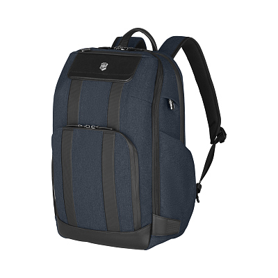 Рюкзак VICTORINOX Architecture Urban2 Deluxe Backpack 15”, синий, полиэстер/кожа, 31x23x46 см, 23 л