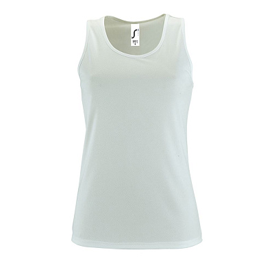 Майка женская Sporty TT Women, белая (Белый) Майка женская Sporty TT Women, белая (Белый)