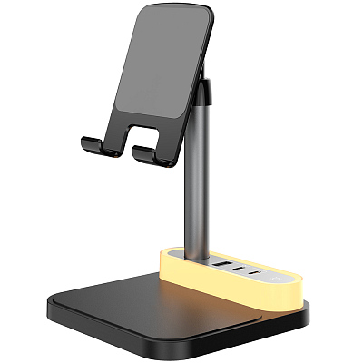 Беспроводное мультизарядное устройство Stave 15W, черный (Чёрный)