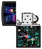 Зажигалка ZIPPO Cyber City с покрытием Black Matte, латунь/сталь, черная 38x13x57 мм - Фото 4