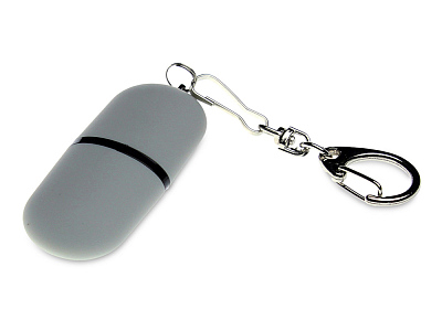USB 2.0- флешка Goutte Soft-touch на 32 Гб каплевидной формы (Серый)