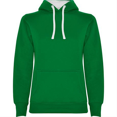 Толстовка URBAN WOMAN женская, ЯРКО-ЗЕЛЕНЫЙ/БЕЛЫЙ 2XL (Ярко-Зеленый/Белый)