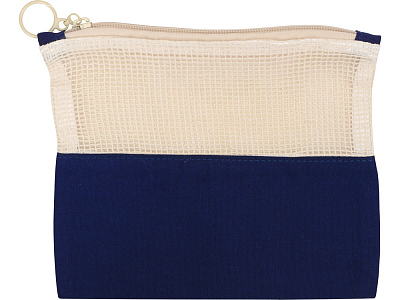 Косметичка Mesh хлопковая с сетчатой вставкой