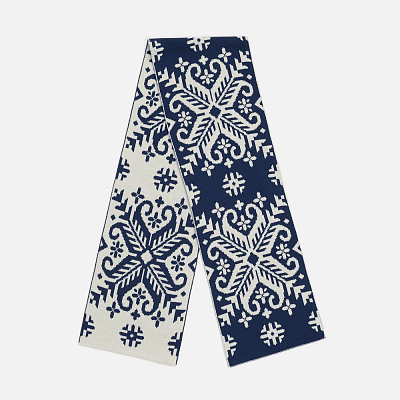 Шарф Wintertude L  с белым (Синий)