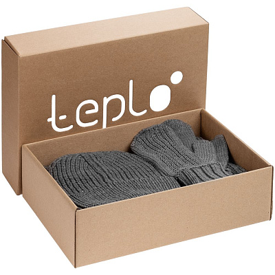 Набор Nordkyn Full Set с шарфом, светло-серый меланж (Серый)