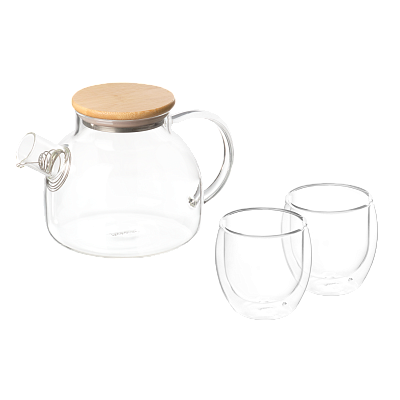 Набор чайный Calipso, 3 предмета (Прозрачный)