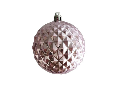Новогодний ёлочный шар Рельеф (Розовый)