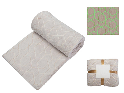 Светящийся в темноте плед Lattice (Бежевый)