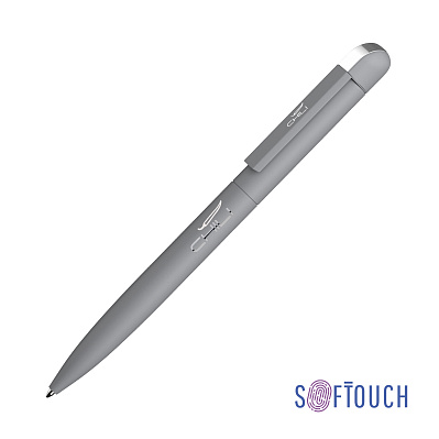 Ручка шариковая "Jupiter", покрытие soft touch  (Серый)