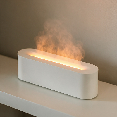 Увлажнитель с эффектом пламени Flame (Белый)