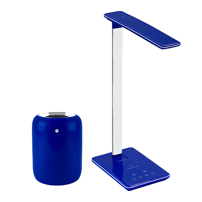 Подарочный набор увлажнитель воздуха + настольная лампа Ultramarine (Синий)