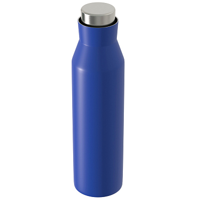Термобутылка герметичная вакуумная Siluet, синяя (Синий)