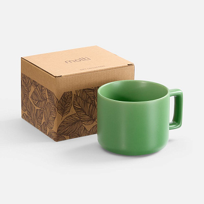 Чашка Jumbo в коробке матовая, зеленая (Зеленый)