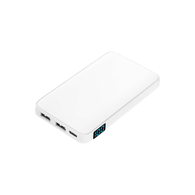 Внешний аккумулятор с подсветкой Анкор (Ancor) 5000 mAh, синий (Белый)