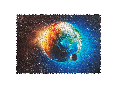Деревянный пазл Earth (Разноцветный)