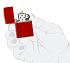 Зажигалка ZIPPO Classic с покрытием Metallic Red, латунь/сталь, красная, матовая, 38x13x57 мм - Фото 5
