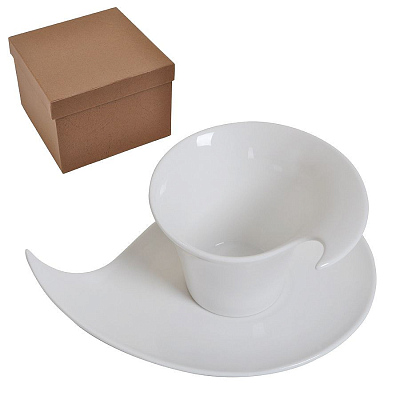 Чайная/кофейная пара  "Наваждение" в подарочной упаковке (Белый)