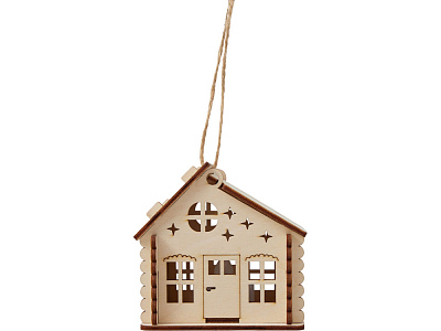 Деревянная подвеска на елку с подсветкой Lumihut