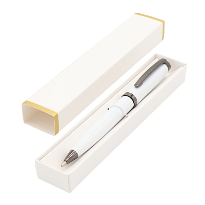 Ручка Betty в коробке Cradle белой с позолотой, белая (Бело-золотой)