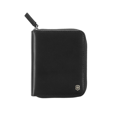 Кошелёк VICTORINOX Weyl с защитой от сканирования RFID чёрный натуральная кожа наппа 10x2,2x12 см